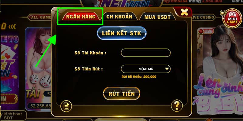 Rút tiền Net Win qua ngân hàng